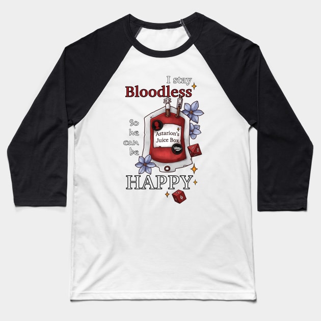 Astarion's Juice Box | Someone's Bloodless is Someone's Happy Baseball T-Shirt by keyvei